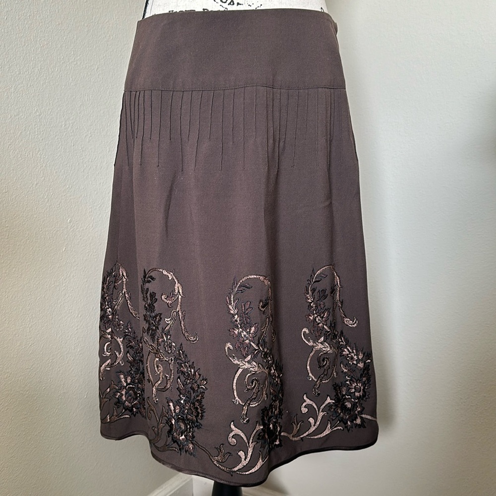 Brown Midi Skirt
